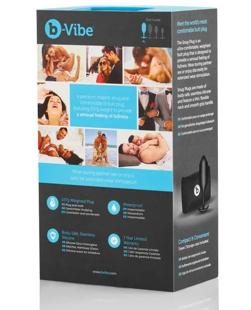 Anal bVibe bVibe Weighted Snug Plug 4 257 G Black Anal bVibe bVibe Weighted Snug Plug 4 257 G Black