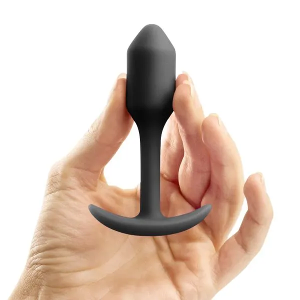 Anal BVibe Snug Plug 1 Small Weighted Plug in Black BVibe