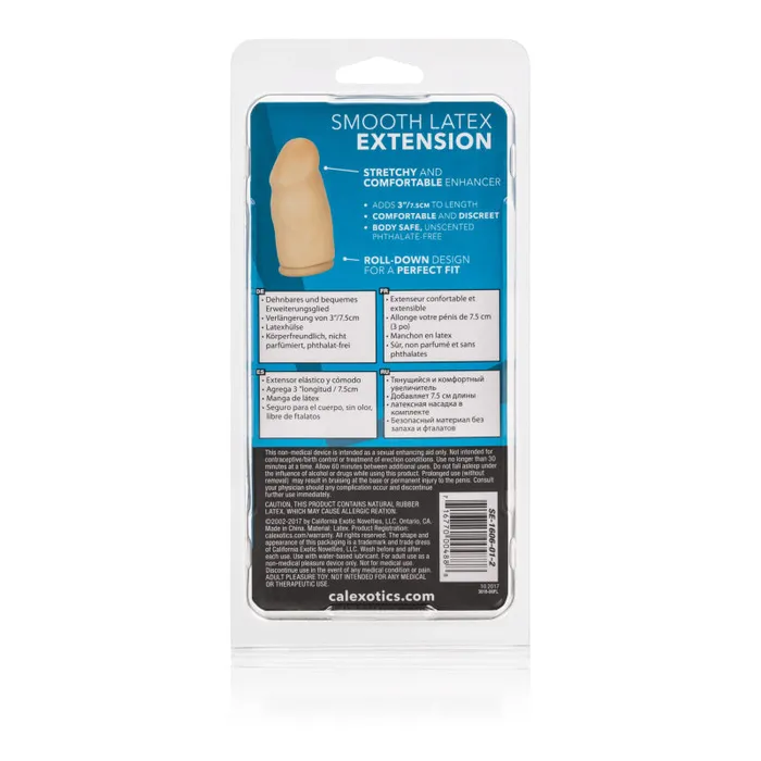 Anal CalExotics 3 Inch Smooth Latex Extension Ivory Anal CalExotics 3 Inch Smooth Latex Extension Ivory