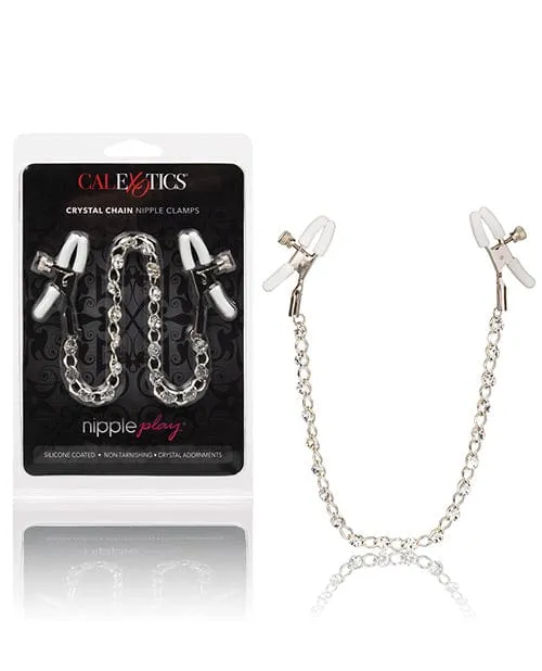 Anal CalExotics Nipple Play Crystal Nipple Clamps Clear