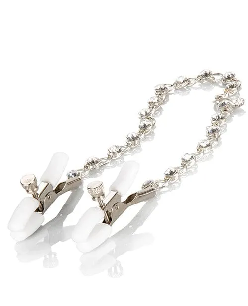 Anal CalExotics Nipple Play Crystal Nipple Clamps Clear
