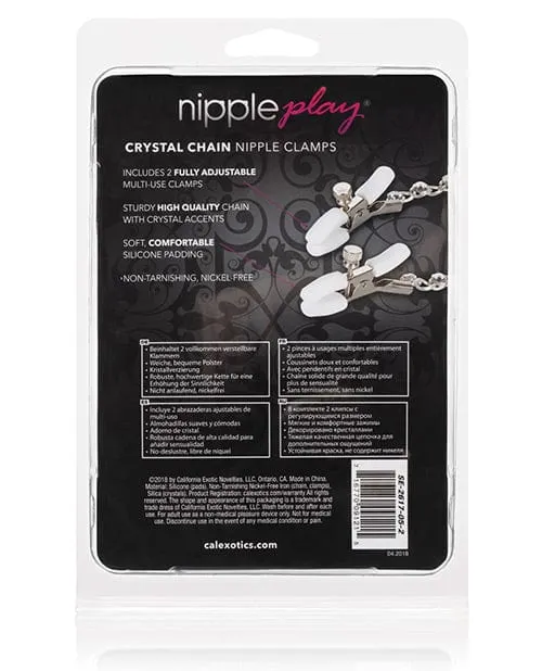 Anal CalExotics Nipple Play Crystal Nipple Clamps Clear