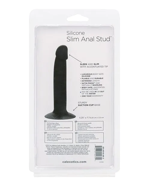 Anal CalExotics Silicone Slim Anal Stud Black Anal CalExotics Silicone Slim Anal Stud Black