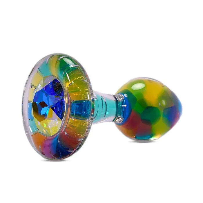 Anal Crystal Delights Crystal Small Glass Plug in Funfetti