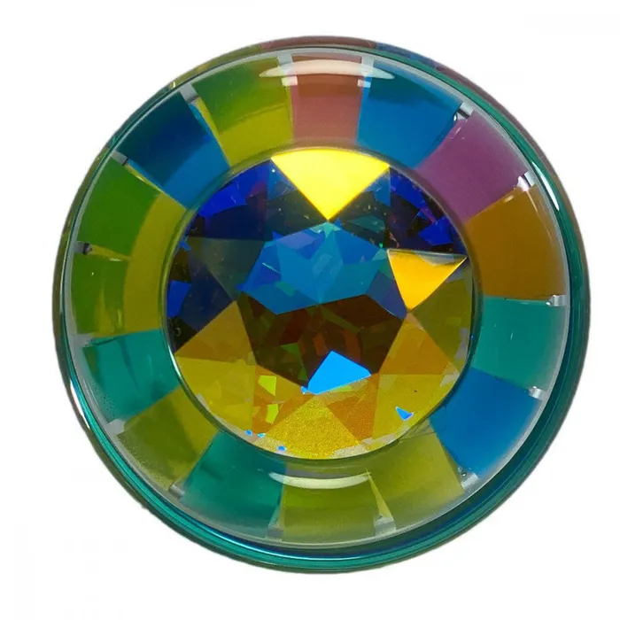 Anal Crystal Delights Crystal Small Glass Plug in Funfetti