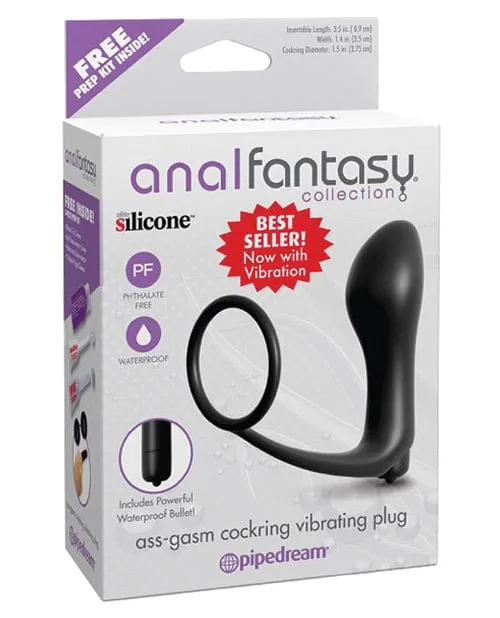 Anal Fantasy Collection Ass Gasm Vibrating Plug with Cockring Pipedream Products Male Sex Toys Anal Fantasy Collection Ass Gasm Vibrating Plug with Cockring Pipedream Products Male Sex Toys