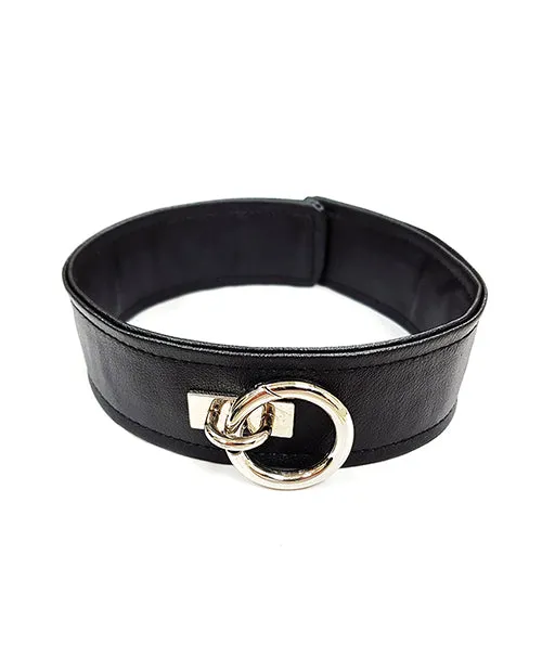 Anal Rouge Rouge Fetish Play Vegan Leather Collar Black