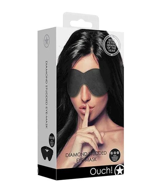 Anal Shots Ouch Diamond Studded Eye Mask Black Shots America
