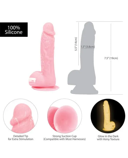 BMS Enterprises Addiction Brandon 75 Glow In The Dark Dildo Pink Dildos BMS Enterprises Addiction Brandon 75 Glow In The Dark Dildo Pink Dildos