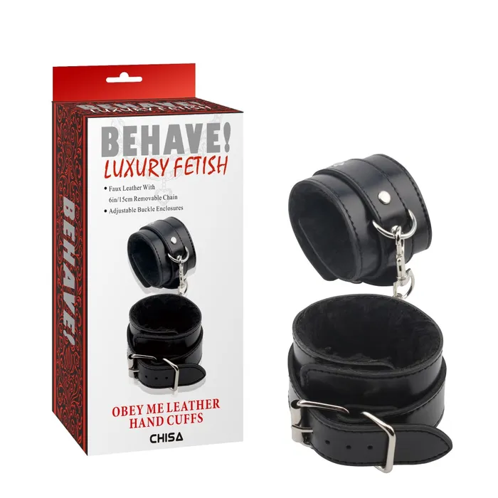 Behave Restraints Behave Obey Me Leather Hand Cuffs