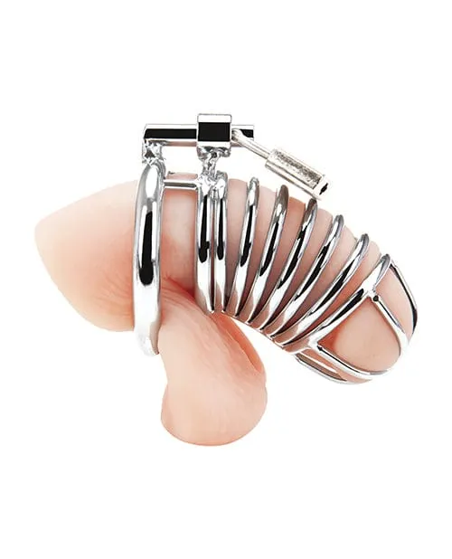 Blue Line Male Sex Toys Blue Line Deluxe Chastity Cage Silver