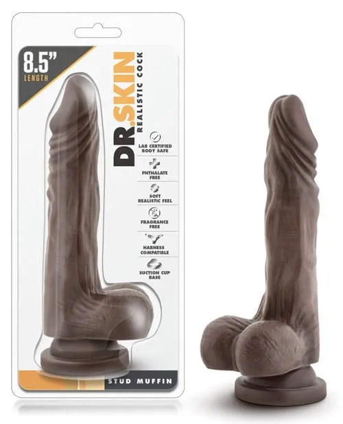 Blush Novelties Dildos Blush Dr Skin Mr Skin Stud Muffin Chocolate