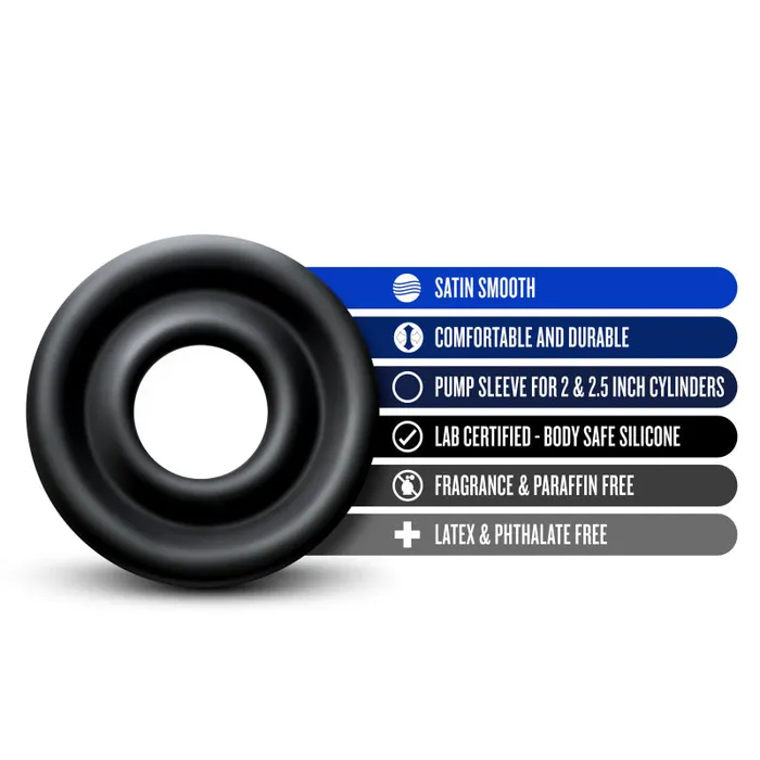 Blush Novelties Male Sex Toys Performance Silicone Pump Sleeve Medium Black Blush Novelties Male Sex Toys Performance Silicone Pump Sleeve Medium Black