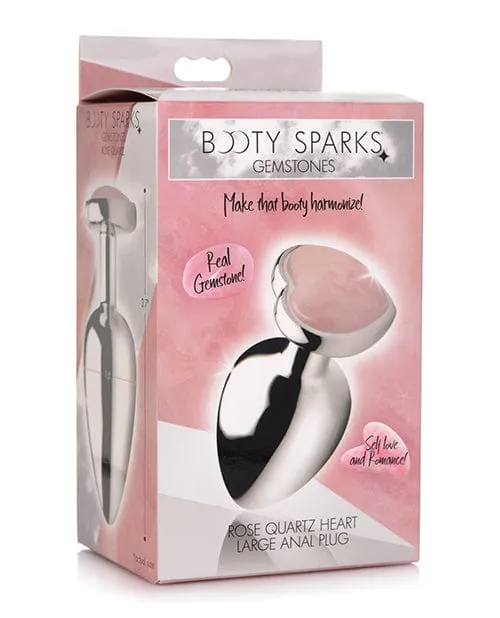 Booty Sparks Anal Booty Sparks Gemstones Rose Quartz Heart Anal Plug