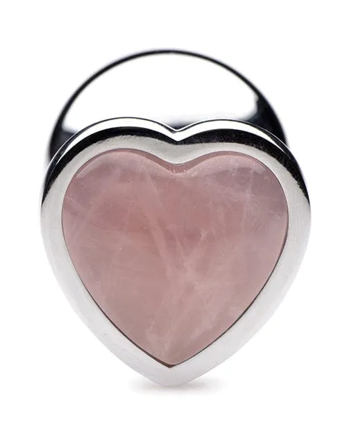 Booty Sparks Anal Booty Sparks Gemstones Rose Quartz Heart Anal Plug