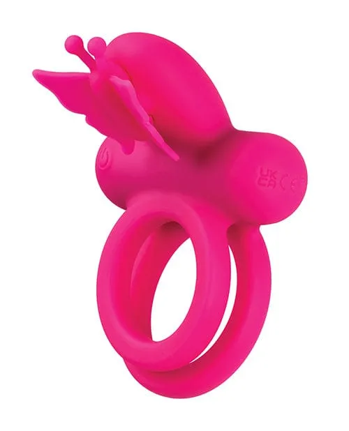CalExotics Silicone Rechargeable Butterfly Dual Ring Female Sex Toys