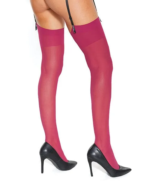 Coquette International Sheer Thigh High Stockings Raspberry Os Hosiery Coquette International Sheer Thigh High Stockings Raspberry Os Hosiery