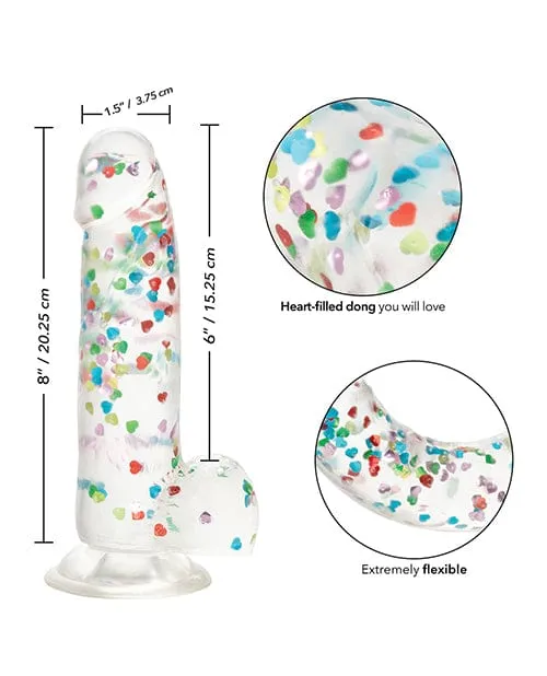 Dildos CalExotics Naughty Bits I Love Dick Heart Filled Dong Multicolor Dildos CalExotics Naughty Bits I Love Dick Heart Filled Dong Multicolor