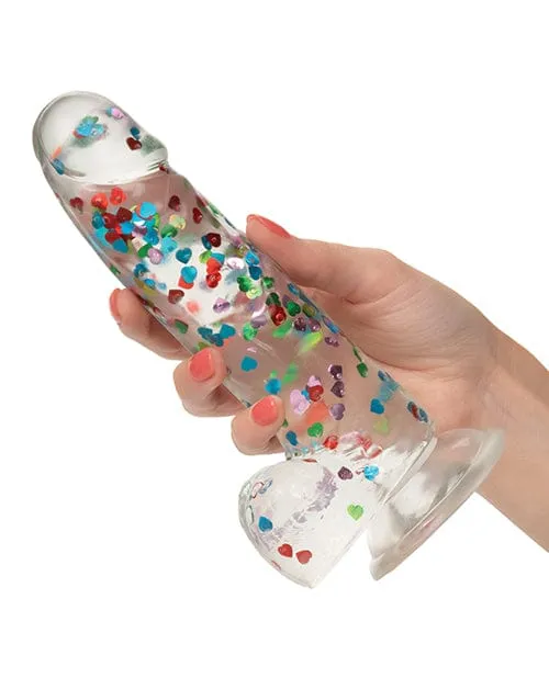 Dildos CalExotics Naughty Bits I Love Dick Heart Filled Dong Multicolor Dildos CalExotics Naughty Bits I Love Dick Heart Filled Dong Multicolor