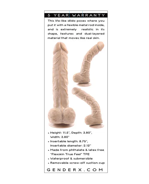 Dildos Gender X Flexskin Poseable True Feel 10 inch Dildo Light Gender X Dildos Gender X Flexskin Poseable True Feel 10 inch Dildo Light Gender X