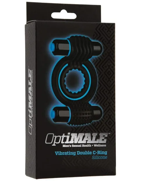 Doc Johnson Couples OptiMALE Vibrating Double C Ring Black