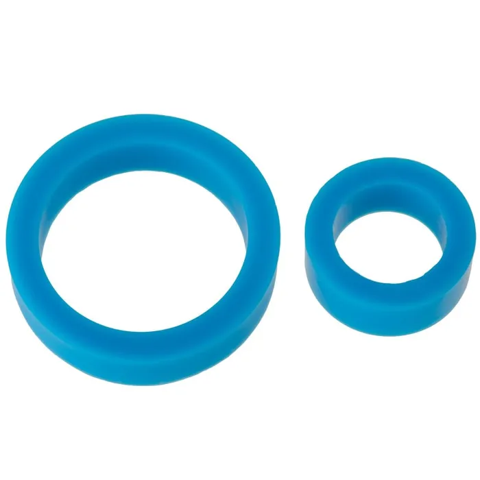 Doc Johnson Male Sex Toys Titanmen Cock Ring Platinum Silicone Double Pack Blue Doc Johnson Male Sex Toys Titanmen Cock Ring Platinum Silicone Double Pack Blue