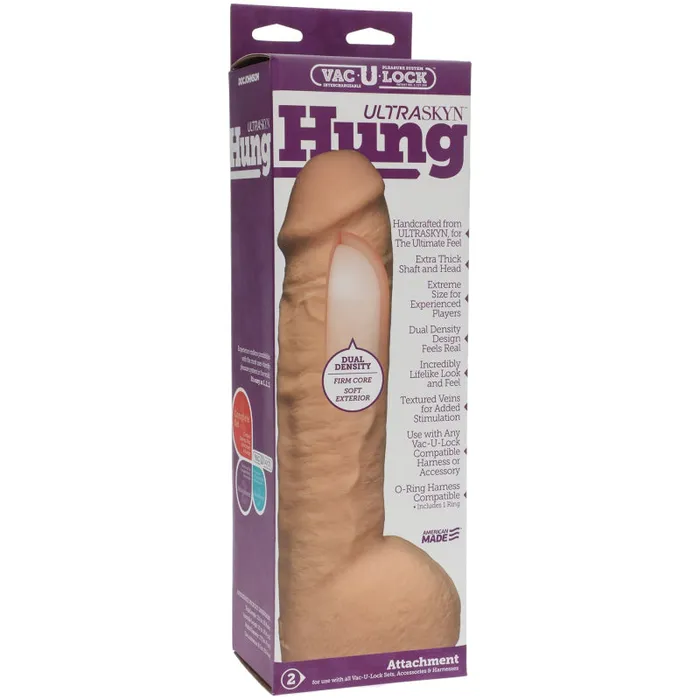 Doc Johnson VacULock Hung Ur3 Cock White Dildos Doc Johnson VacULock Hung Ur3 Cock White Dildos