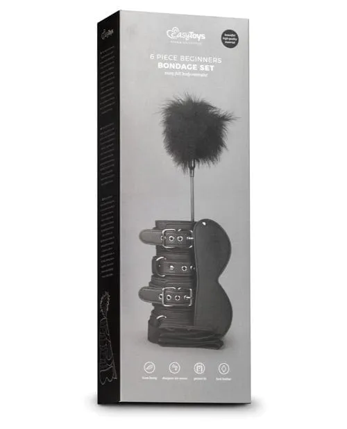 Easy Toys Couples Easy Toys Beginners 6 Piece Beginners Bondage Set Black Easy Toys Couples Easy Toys Beginners 6 Piece Beginners Bondage Set Black