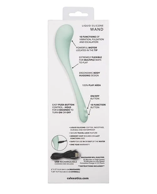 Elle Liquid Silicone Wand Green CalExotics Female Sex Toys Elle Liquid Silicone Wand Green CalExotics Female Sex Toys