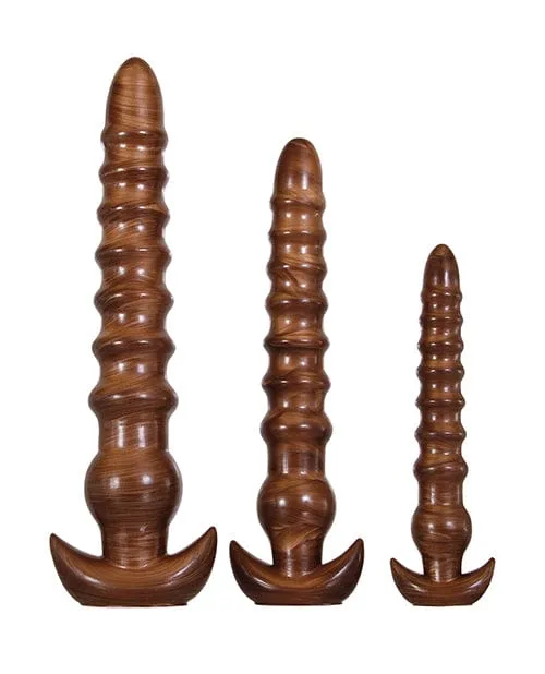 Evolved Twisted Love 3 Piece Plug Set Gold Evolved Novelties Anal Evolved Twisted Love 3 Piece Plug Set Gold Evolved Novelties Anal