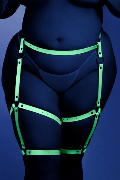 Fantasy Lingerie Vibrators Buckle Up Waist Leg Harness in Blue