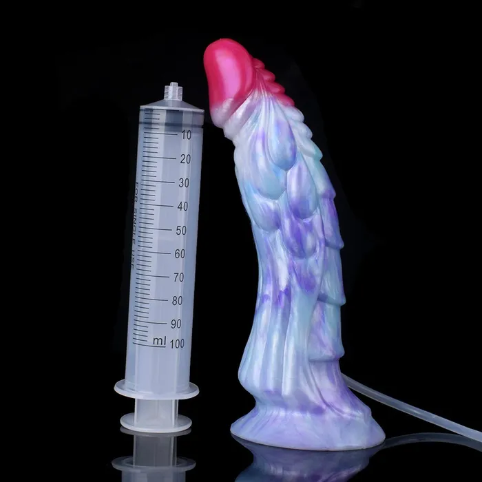 Female Sex Toys FAAK FAAK Squirting Curved Horse Penis Ribbed Ejaculation Dildo