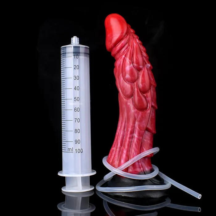 Female Sex Toys FAAK FAAK Squirting Curved Horse Penis Ribbed Ejaculation Dildo