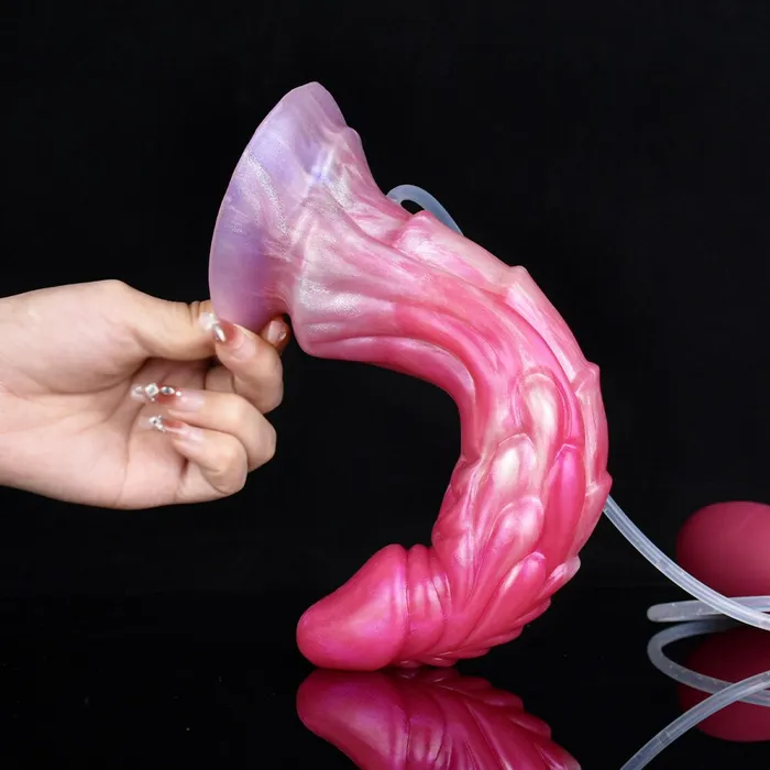 Female Sex Toys FAAK FAAK Squirting Curved Horse Penis Ribbed Ejaculation Dildo