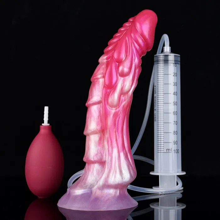 Female Sex Toys FAAK FAAK Squirting Curved Horse Penis Ribbed Ejaculation Dildo