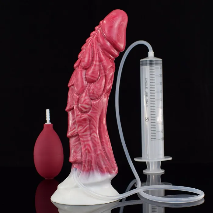 Female Sex Toys FAAK FAAK Squirting Curved Horse Penis Ribbed Ejaculation Dildo