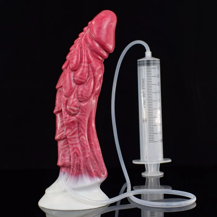 Female Sex Toys FAAK FAAK Squirting Curved Horse Penis Ribbed Ejaculation Dildo