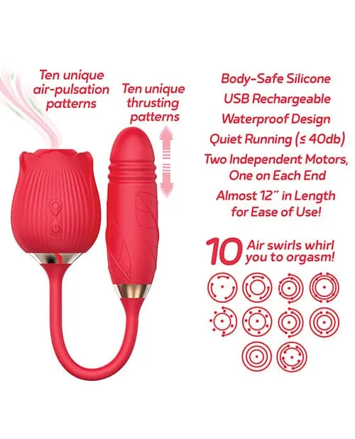 Female Sex Toys Icon Brands INC Wild Rose Rechargeable Silicone Suction Thruster Vibrator Red Female Sex Toys Icon Brands INC Wild Rose Rechargeable Silicone Suction Thruster Vibrator Red