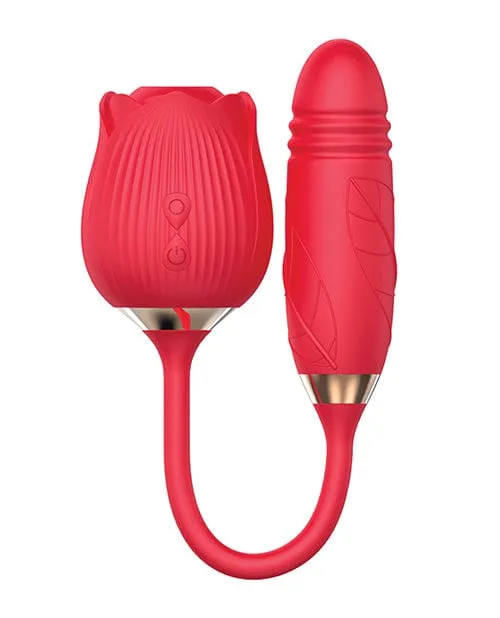 Female Sex Toys Icon Brands INC Wild Rose Rechargeable Silicone Suction Thruster Vibrator Red Female Sex Toys Icon Brands INC Wild Rose Rechargeable Silicone Suction Thruster Vibrator Red