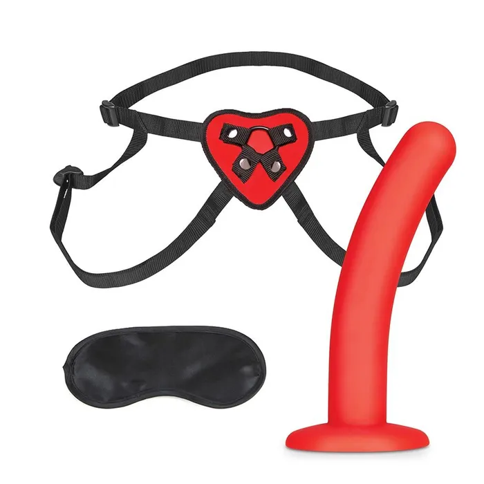 Female Sex Toys Red Heart Strap On Dildo Harness Set Lux Fetish