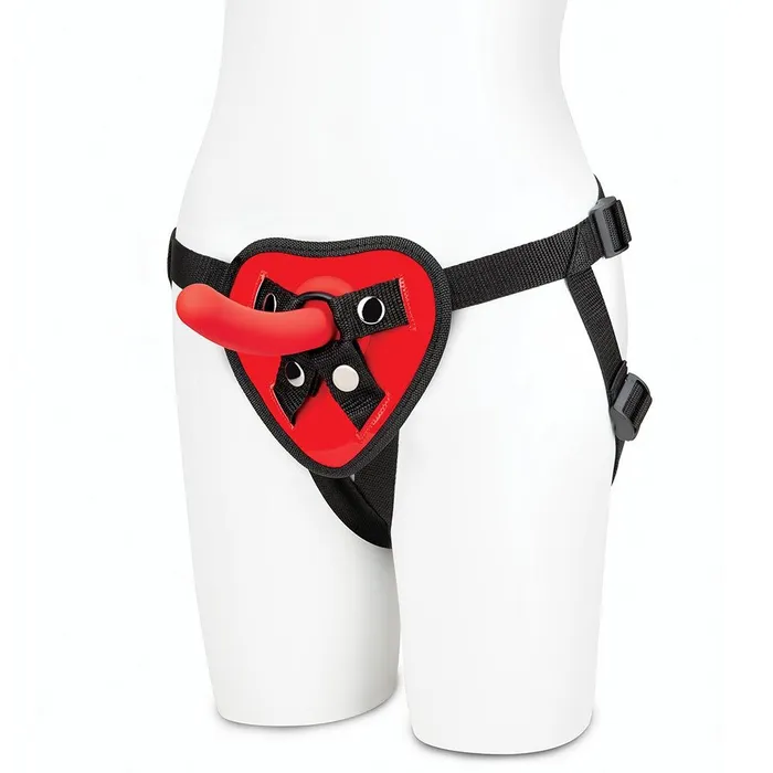 Female Sex Toys Red Heart Strap On Dildo Harness Set Lux Fetish
