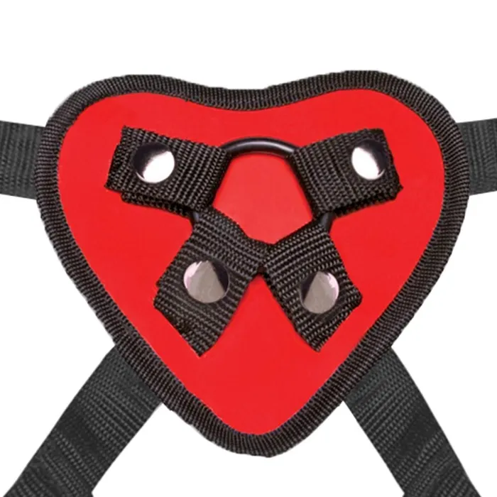 Female Sex Toys Red Heart Strap On Dildo Harness Set Lux Fetish