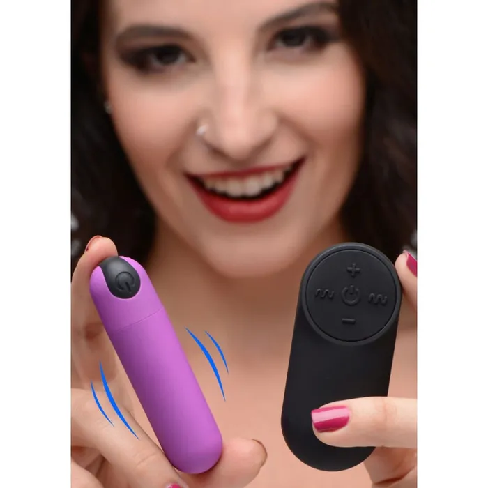 Female Sex Toys XR Brands Bang Bang Vibrating Bullet With Remote Control Purple Female Sex Toys XR Brands Bang Bang Vibrating Bullet With Remote Control Purple