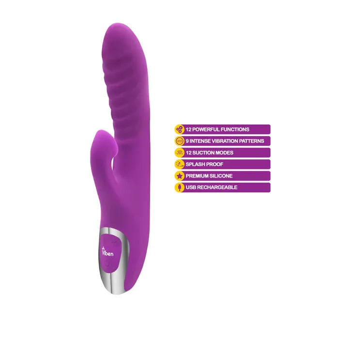 Frenzy Rabbit Vibe With Clitoral Suction Berry Viben Female Sex Toys Frenzy Rabbit Vibe With Clitoral Suction Berry Viben Female Sex Toys