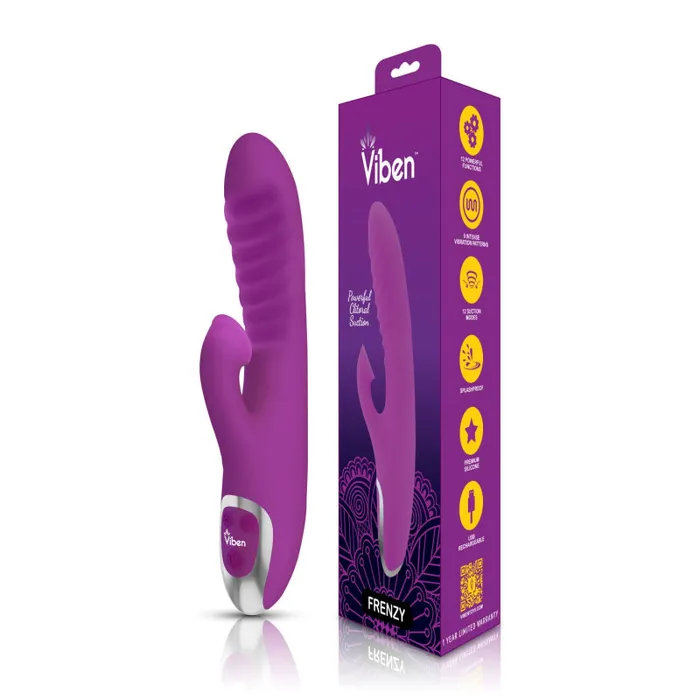 Frenzy Rabbit Vibe With Clitoral Suction Berry Viben Female Sex Toys Frenzy Rabbit Vibe With Clitoral Suction Berry Viben Female Sex Toys