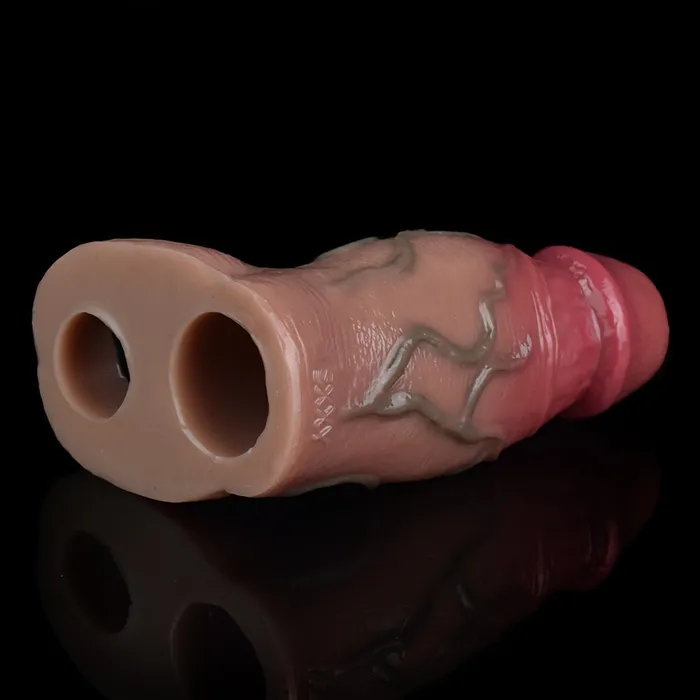 FRRK Male Sex Toys S8111 Openended Penis Sleeve With Antidrop Ring Hollow Dildo