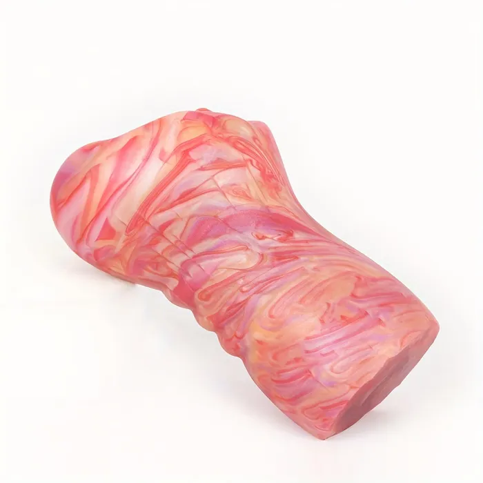 FRRK Realistic Textured Tight Vaginal Silicon Pocket Pussy Penis Exercise Masturbator Male Sex Toys