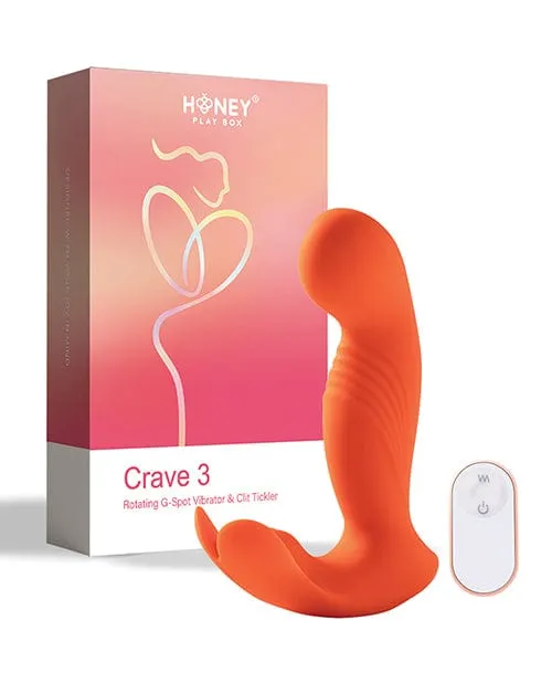 Honey Play Box Female Sex Toys Crave 3 Gspot Vibrator With Rotating Massage Head Clit Tickler Orange Honey Play Box Female Sex Toys Crave 3 Gspot Vibrator With Rotating Massage Head Clit Tickler Orange