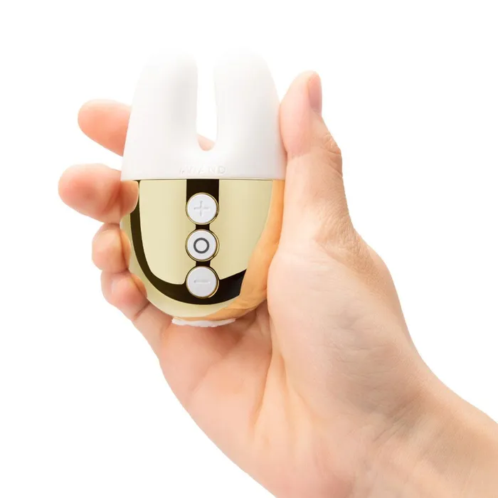 Le Wand Vibrators Le Wand Chrome Double Vibe Limited Edition WhiteGold