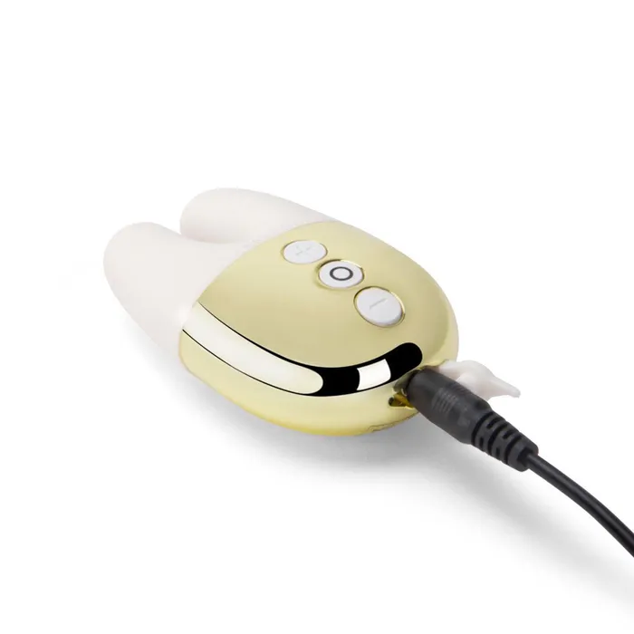 Le Wand Vibrators Le Wand Chrome Double Vibe Limited Edition WhiteGold